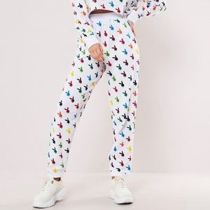 Playboy x Missguided Rainbow Joggers